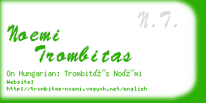 noemi trombitas business card